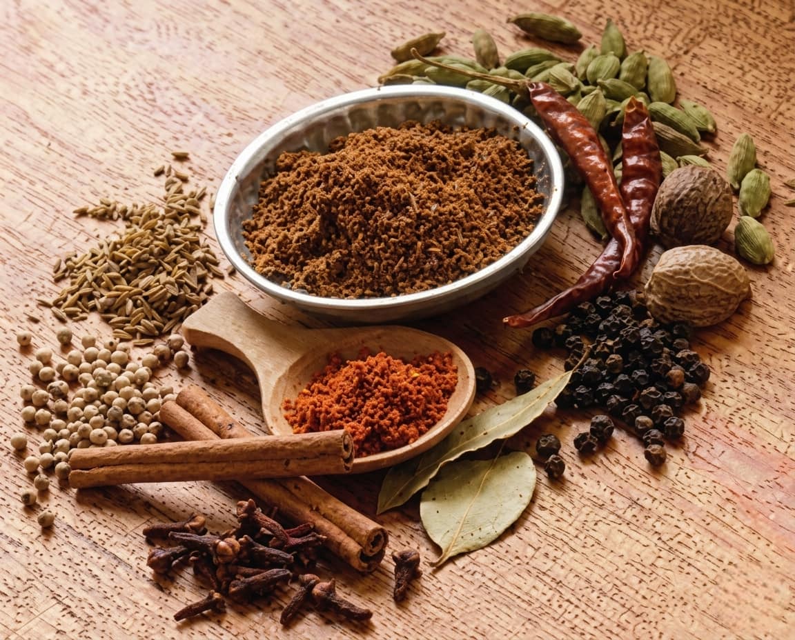 Sri Lankan spices and curry powder ingredients