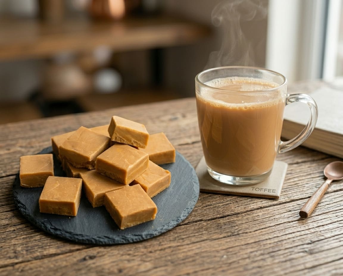 Caramel and milk confection