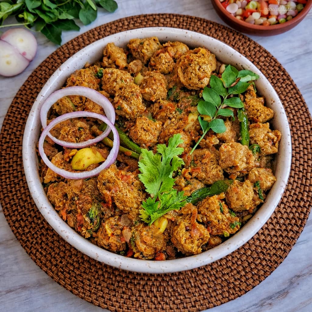 Soya chunk curry