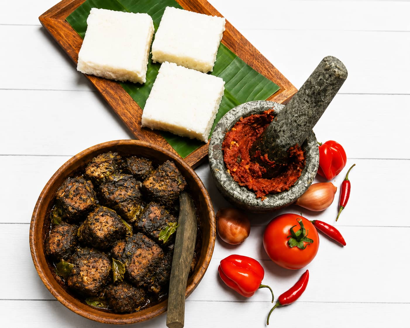 Spicy seafood curry or fish dish