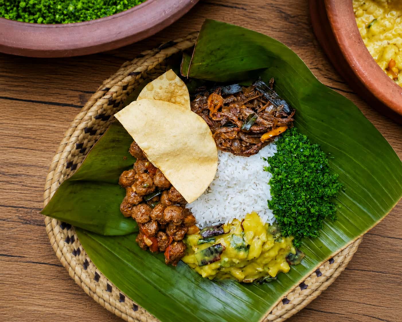 Delicious hot young jackfruit polos curry dish