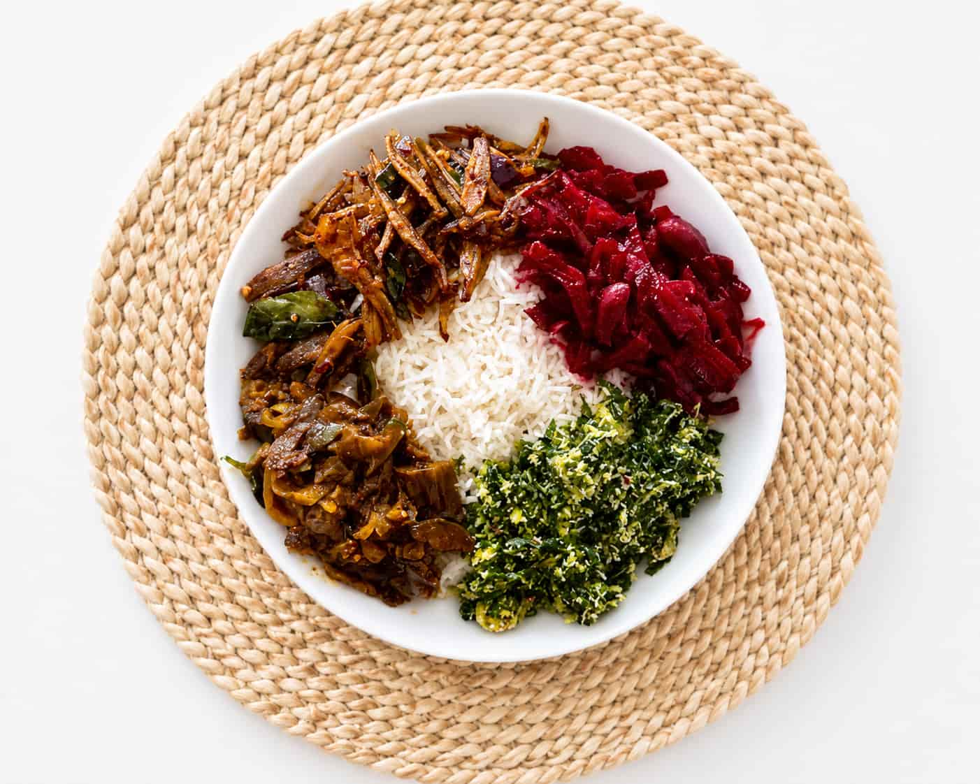 Fresh healthy coconut salad bowl