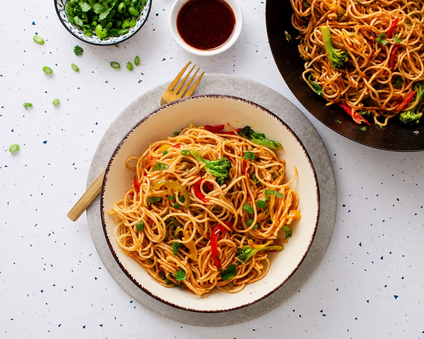 Bowl of hot noodles