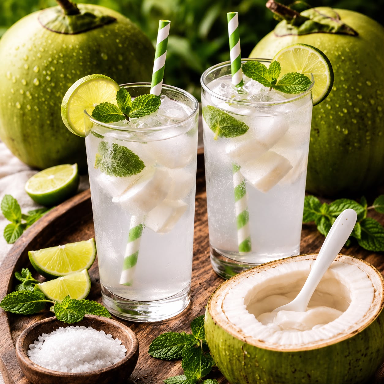 Refreshing coconut drink