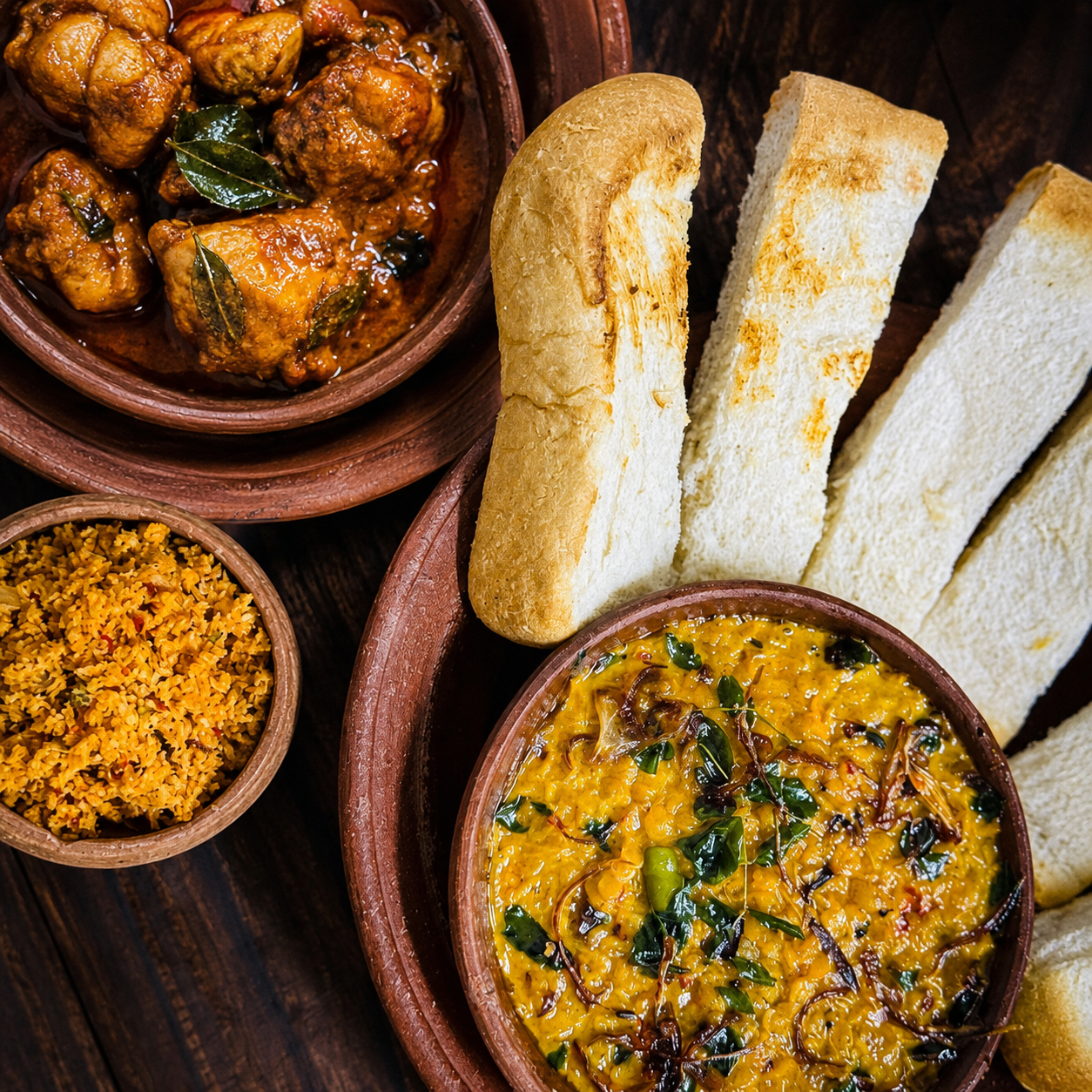 Dhal curry serving