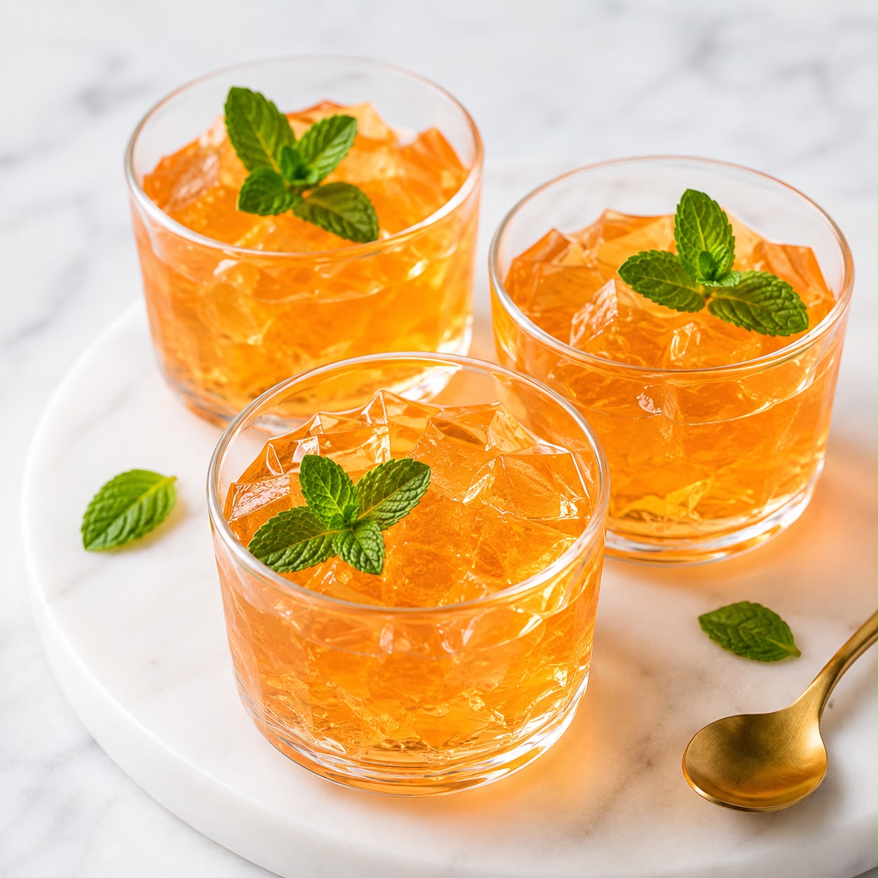 Chilled dessert serving