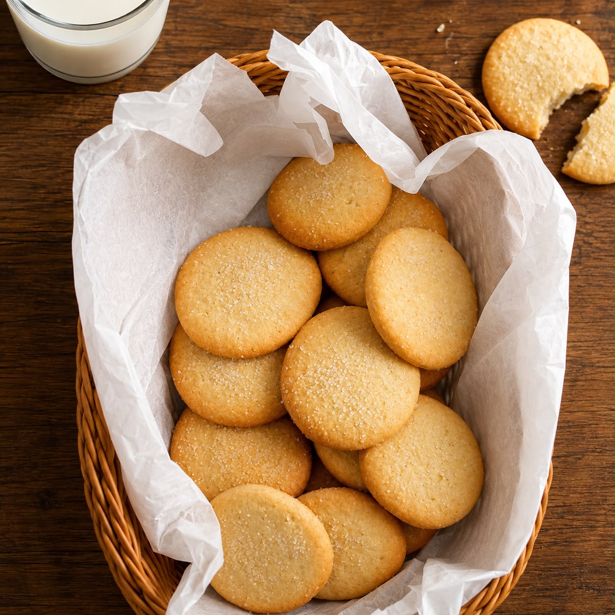 Tea time biscuits serving