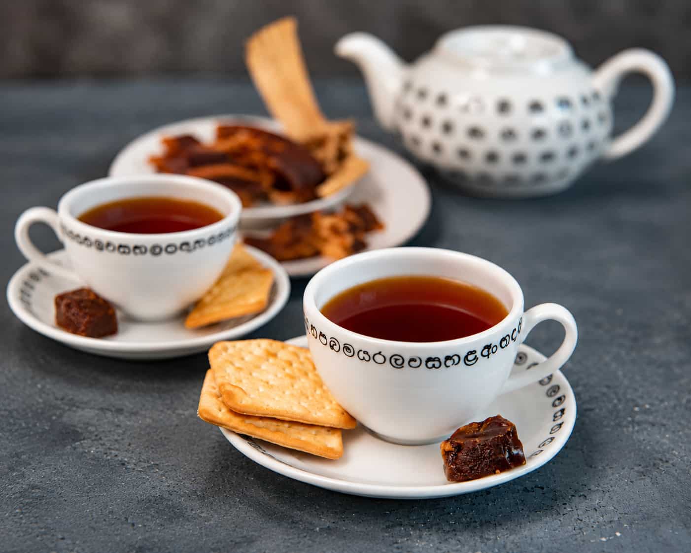 Aromatic Ceylon tea leaves