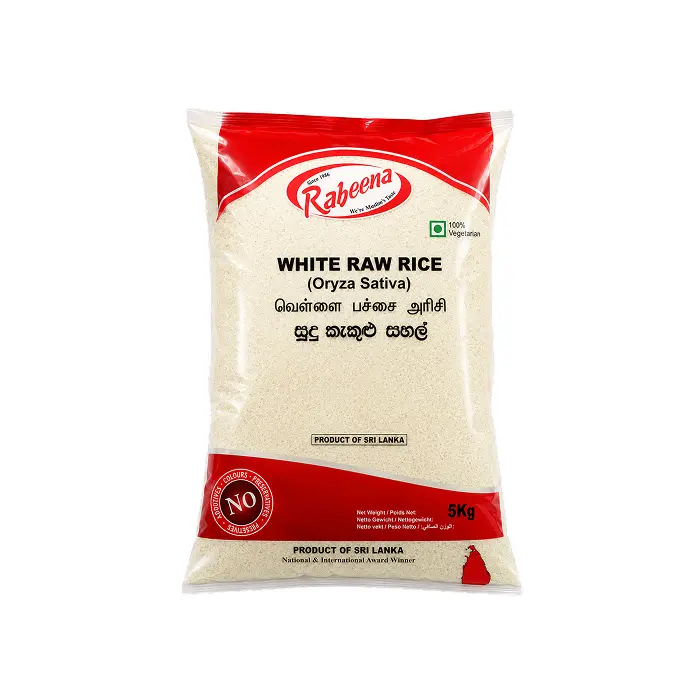 Rabeena White Raw Rice 5kg | Weißer Rohreis