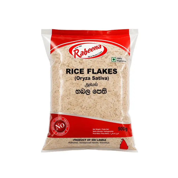 Rabeena Red Rice Flakes 500g | Rote Reisflocken