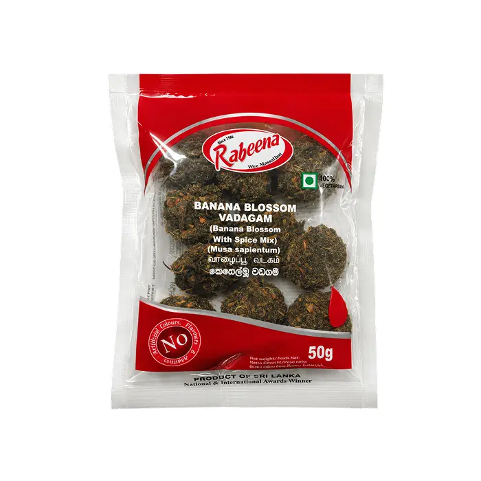 Rabeena Banana Blossom Vagadam / කෙසෙල් මුව වඩගම් 50g