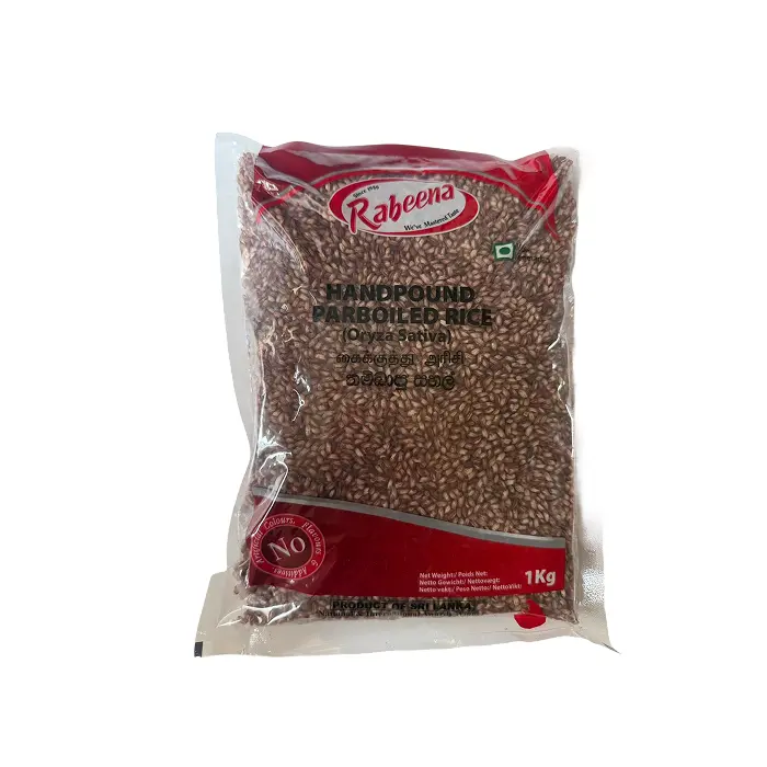 Rabeena Hand-pounded Parboiled Rice 1kg | Handgestampfter Roter Reis 