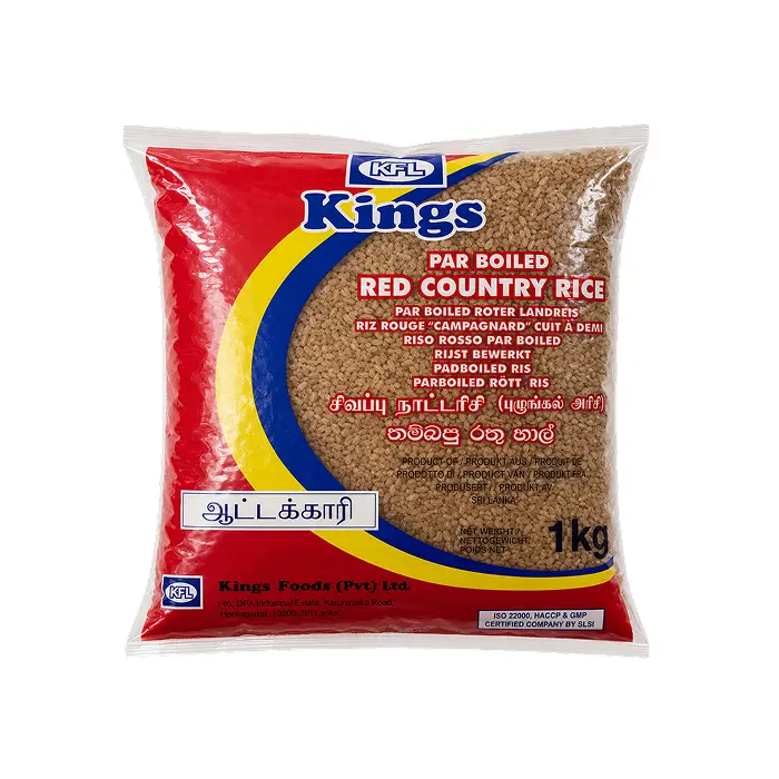 Kings Parboiled Red Rice 1kg | Parboiled Roter Reis