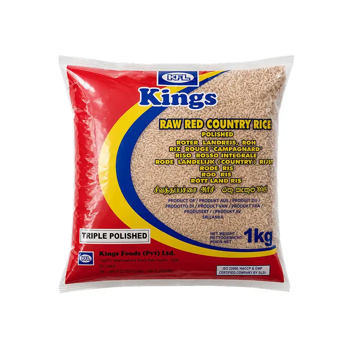 Kings Red Raw Rice 1kg (Triple Polished) | Roter Kekulu Reis