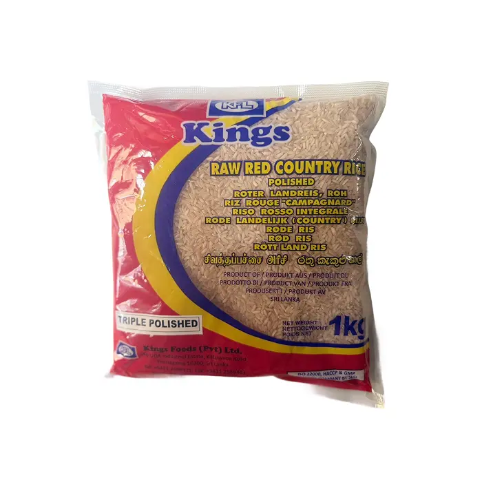 Kings Red Raw Rice 1kg (Triple Polished) | Roter Kekulu Reis