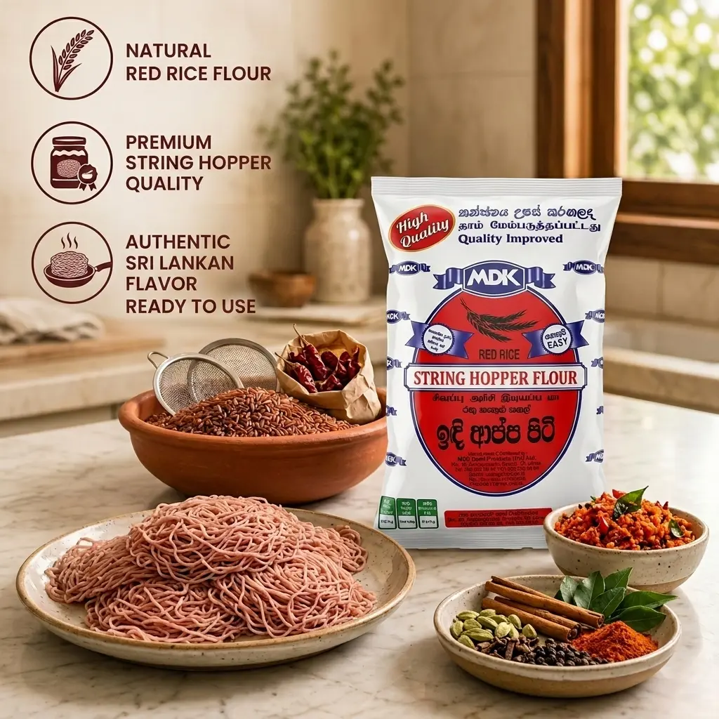 MDK String Hoppers Flour Red 700g | Rotes Idiyappam-Mehl