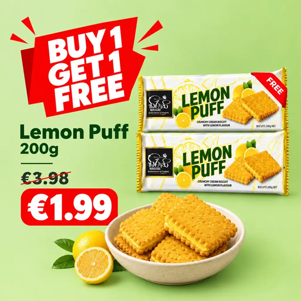 Hiruni Lemon Puff 200g | BUY 1 GET 1 FREE – Zitronen-Creme Kekse