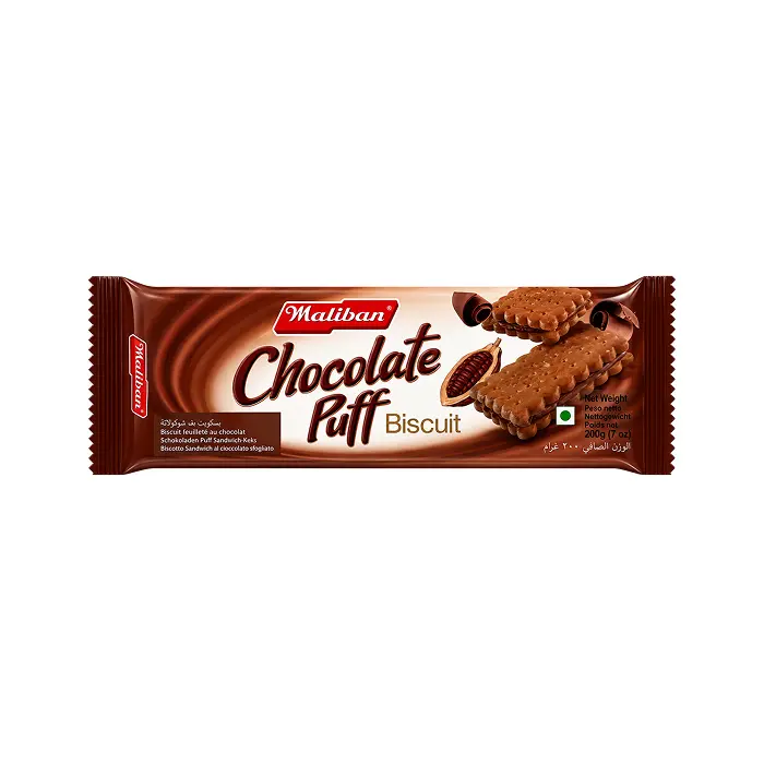 Maliban Chocolate Puff 200g | Schokoladencreme Kekse