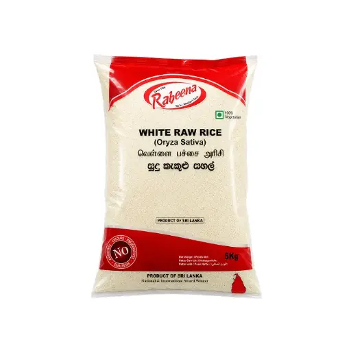 Rabeena White Raw Rice 5kg | Weißer Rohreis