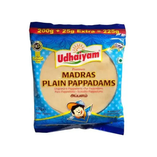 Udaiyam Madras Papadam 225g | මැද්රාස් පපඩම්