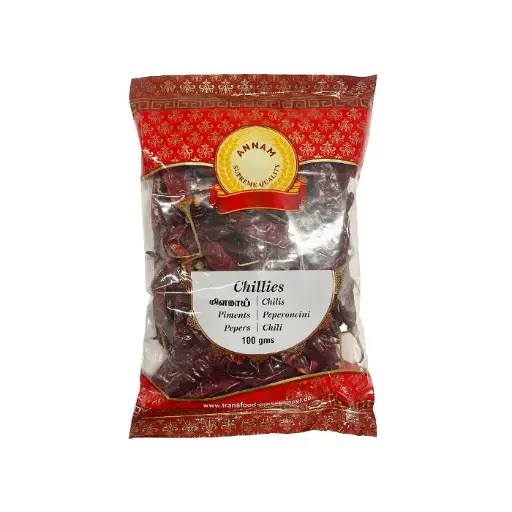 Dried Red Chillies (with Stem) - 1kg