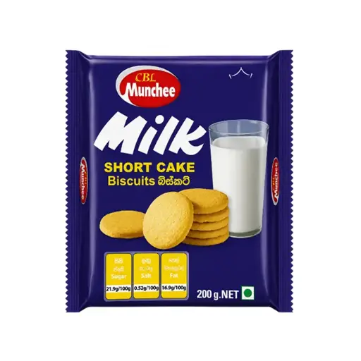 Munchee Milk short cake Biscuits 200g | Mürbeteigkekse mit Milchgeschmack