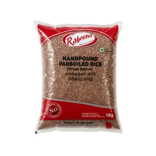 Rabeena Hand-pounded Parboiled Rice 1kg | Handgestampfter Roter Reis 