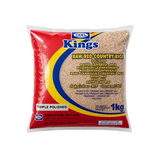 Kings Red Raw Rice 1kg (Triple Polished) | Roter Kekulu Reis