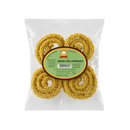 Annam Green Chilli Murukku 175g | Würzig-scharfer Murukku