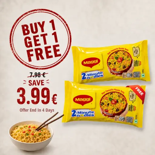 Maggi Masala Noodles 4 Pack 300g | මැගී මසාලා නූඩ්ල්ස් – BUY 1 GET 1 FREE