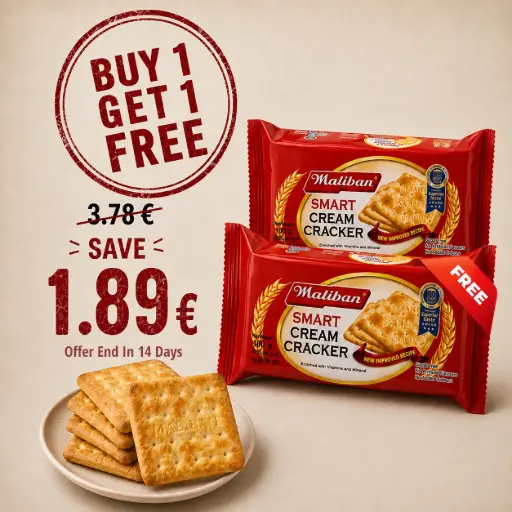 Maliban Cream Cracker 190g | Sri Lankan Cracker | BUY 1 GET 1 FREE